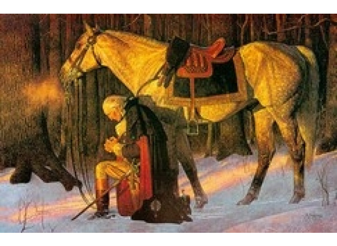 George Washington in preghiera a Valley Forge George Washington in preghiera a Valley Forge